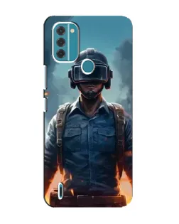Чехол для Nokia C31 с картинкой «PUBG — реалистичный герой»
