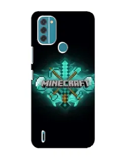 Чехол для Nokia C31 с картинкой «Minecraft Diamond лого»