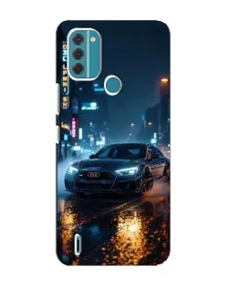 Чохол для Nokia C31 з картинкою «Нічне місто та Audi»