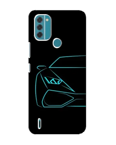 Чохол для Nokia C31 з картинкою «Блакитний силует Lamborghini» Чохол для Nokia C31 з картинкою «Блакитний силует Lamborghini»