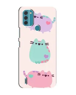Чехол для Nokia C31 с картинкой «Pusheen трио»