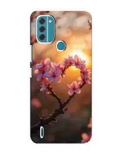 Чохол для Nokia C31 з картинкою «Рожевий цвіт сердечко на тлі заходу» Чохол для Nokia C31 з картинкою «Рожевий цвіт сердечко на тлі заходу»