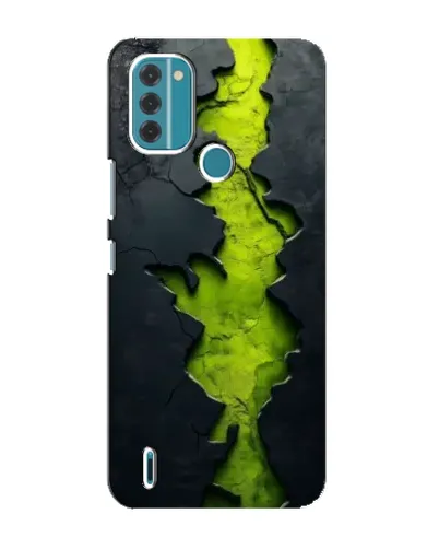 Чехол для Nokia C31 с картинкой «Салатовый разлом скалы»