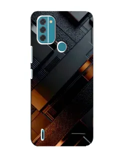 Чехол для Nokia C31 с картинкой «Черные геометрические блоки»