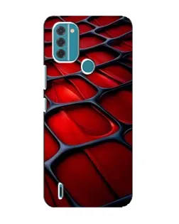 Чехол для Nokia C31 с картинкой «Красная глянцевая сетка»