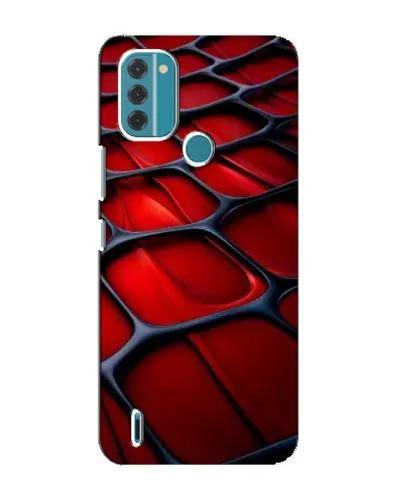 Чехол для Nokia C31 с картинкой «Красная глянцевая сетка»