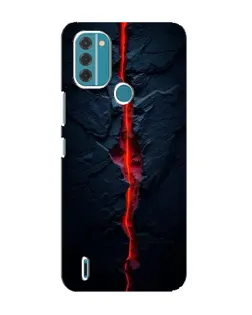 Чехол для Nokia C31 с картинкой «Kрасная лавовая трещина»