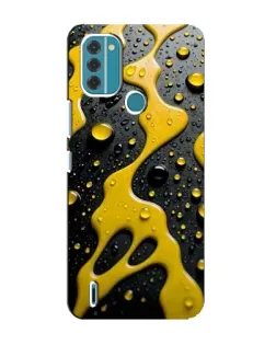 Чехол для Nokia C31 с картинкой «Жидкое желтое золото»
