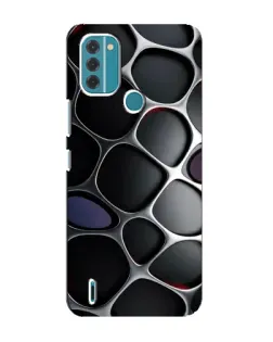 Чехол для Nokia C31 с картинкой «Объемная темная решетка»