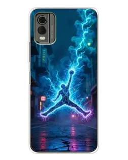 Чехол для Nokia C32 с картинкой «Jordan Gold Jumpman» Чехол для Nokia C32 с картинкой «Jordan Gold Jumpman»