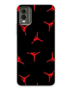Чехол для Nokia C32 с картинкой «Jordan Red Pattern» Чехол для Nokia C32 с картинкой «Jordan Red Pattern»