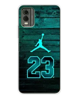 Чехол для Nokia C32 с картинкой «Jordan Cyan 23»
