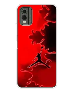 Чехол для Nokia C32 с картинкой «Jordan Red Smoke»