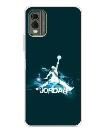 Чехол для Nokia C32 с картинкой «Jordan Blue Fire» Чехол для Nokia C32 с картинкой «Jordan Blue Fire»