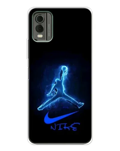 Чехол для Nokia C32 с картинкой «Jordan Neon Blue» Чехол для Nokia C32 с картинкой «Jordan Neon Blue»