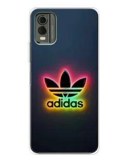Чехол для Nokia C32 с картинкой «Неоновый Adidas»