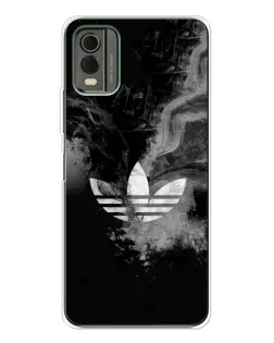Чехол для Nokia C32 с картинкой «Абстрактный дым Adidas»