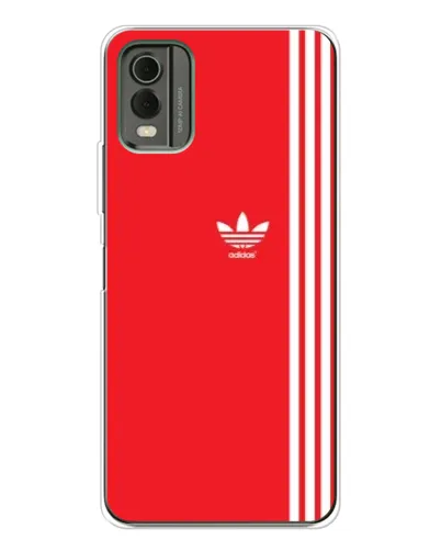 Чехол для Nokia C32 с картинкой «Красный минимализм Adidas» Чехол для Nokia C32 с картинкой «Красный минимализм Adidas»