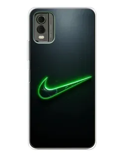 Чехол для Nokia C32 с картинкой «Неоновый контур Nike» Чехол для Nokia C32 с картинкой «Неоновый контур Nike»