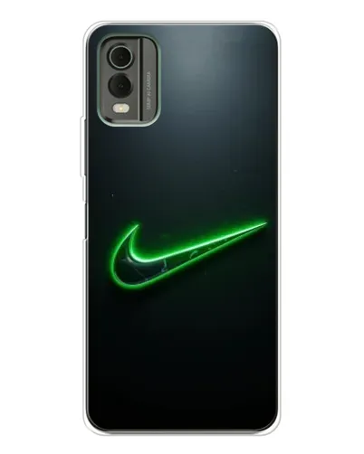 Чехол для Nokia C32 с картинкой «Неоновый контур Nike» Чехол для Nokia C32 с картинкой «Неоновый контур Nike»