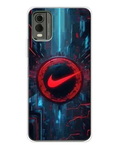 Чехол для Nokia C32 с картинкой «Техногенный стиль Nike» Чехол для Nokia C32 с картинкой «Техногенный стиль Nike»