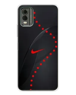 Чехол для Nokia C32 с картинкой «Абстрактный дизайн Nike»