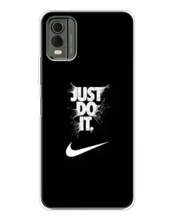 Чехол для Nokia C32 с картинкой «Текстовый принт Nike»