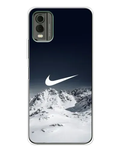 Чехол для Nokia C32 с картинкой «Nike — зимние горы» Чехол для Nokia C32 с картинкой «Nike — зимние горы»