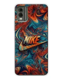 Чехол для Nokia C32 с картинкой «Nike в абстракции»