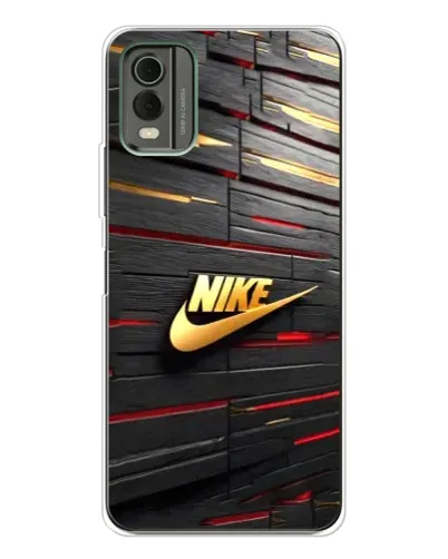 Чехол для Nokia C32 с картинкой «Золотой Nike на металле» Чехол для Nokia C32 с картинкой «Золотой Nike на металле»