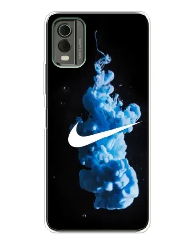 Чехол для Nokia C32 с картинкой «Nike и синий дым» Чехол для Nokia C32 с картинкой «Nike и синий дым»