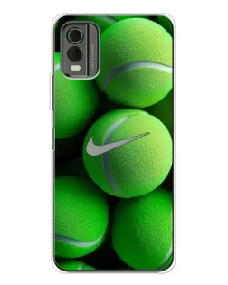 Чехол для Nokia C32 с картинкой «Теннисные мячи Найк»