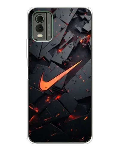 Чехол для Nokia C32 с картинкой «Nike — эффект разломов» Чехол для Nokia C32 с картинкой «Nike — эффект разломов»