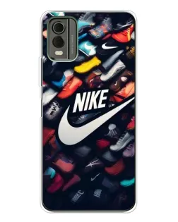 Чехол для Nokia C32 с картинкой «Коллекция кроссовок Nike»