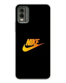 Чехол для Nokia C32 с картинкой «Золотой логотип Nike»