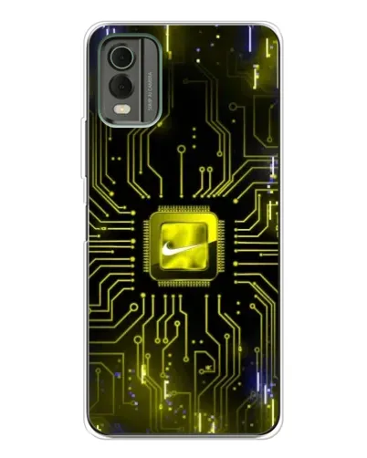 Чехол для Nokia C32 с картинкой «Nike — золотая искра» Чехол для Nokia C32 с картинкой «Nike — золотая искра»