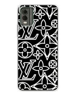 Чехол для Nokia C32 с картинкой «Черно-белый узор LV» Чехол для Nokia C32 с картинкой «Черно-белый узор LV»