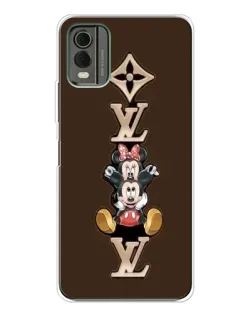 Чехол для Nokia C32 с картинкой «LV и Микки Маус»