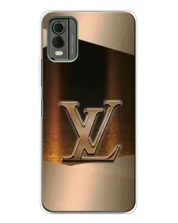 Чехол для Nokia C32 с картинкой «LV — золотое сияние»