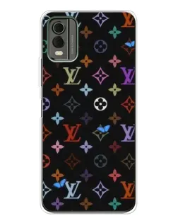 Чехол для Nokia C32 с картинкой «Цветная монограмма LV»