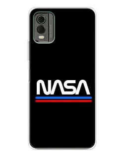 Чехол для Nokia C32 с картинкой «NASA — классика Red Blue» Чехол для Nokia C32 с картинкой «NASA — классика Red Blue»