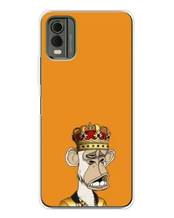 Чехол для Nokia C32 с картинкой «Золотая обезьяна Bored Ape» Чехол для Nokia C32 с картинкой «Золотая обезьяна Bored Ape»