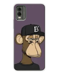 Чехол для Nokia C32 с картинкой «Bored Ape в кепке»