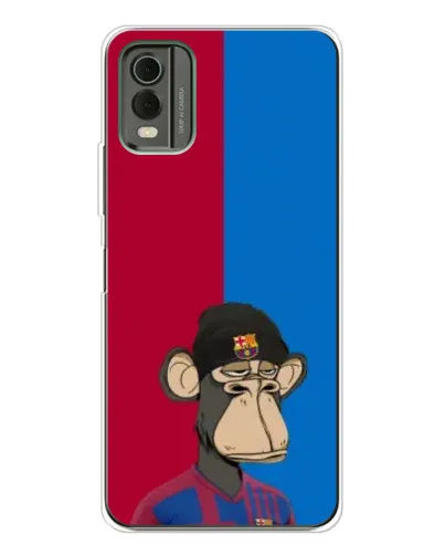 Чехол для Nokia C32 с картинкой «Bored Ape — фанат Барсы»