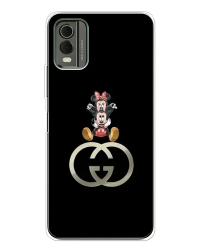 Чехол для Nokia C32 с картинкой «Минни Маус на лого»
