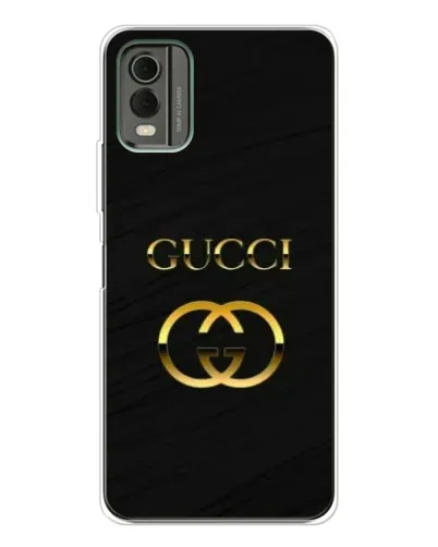 Чехол для Nokia C32 с картинкой «Золотой логотип Gucci»