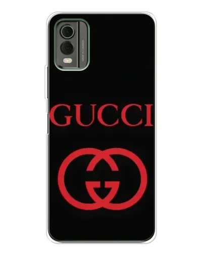 Чехол для Nokia C32 с картинкой «Gucci — красный логотип»