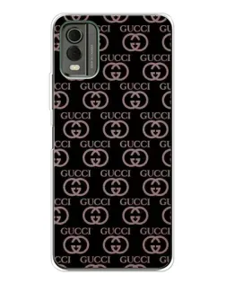 Чехол для Nokia C32 с картинкой «Классическая монограмма Gucci»