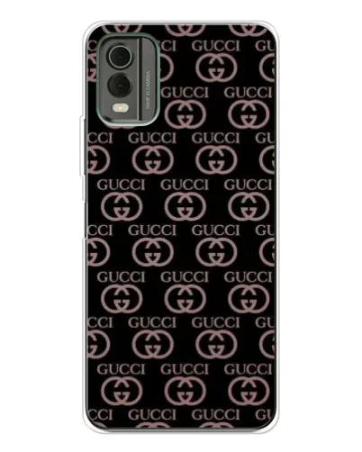 Чехол для Nokia C32 с картинкой «Классическая монограмма Gucci»