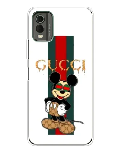 Чехол для Nokia C32 с картинкой «Микки Маус Gucci — полосы»